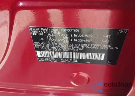 2018 Toyota Rav4 Xle from USA, damaged, VIN JTMWFREV1JD113984